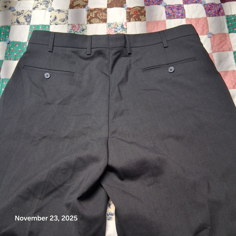 St. Croix Dress Pants Onyx Marl Made in Italy Unhemmed Size 36 Regular - Picture 5 of 13